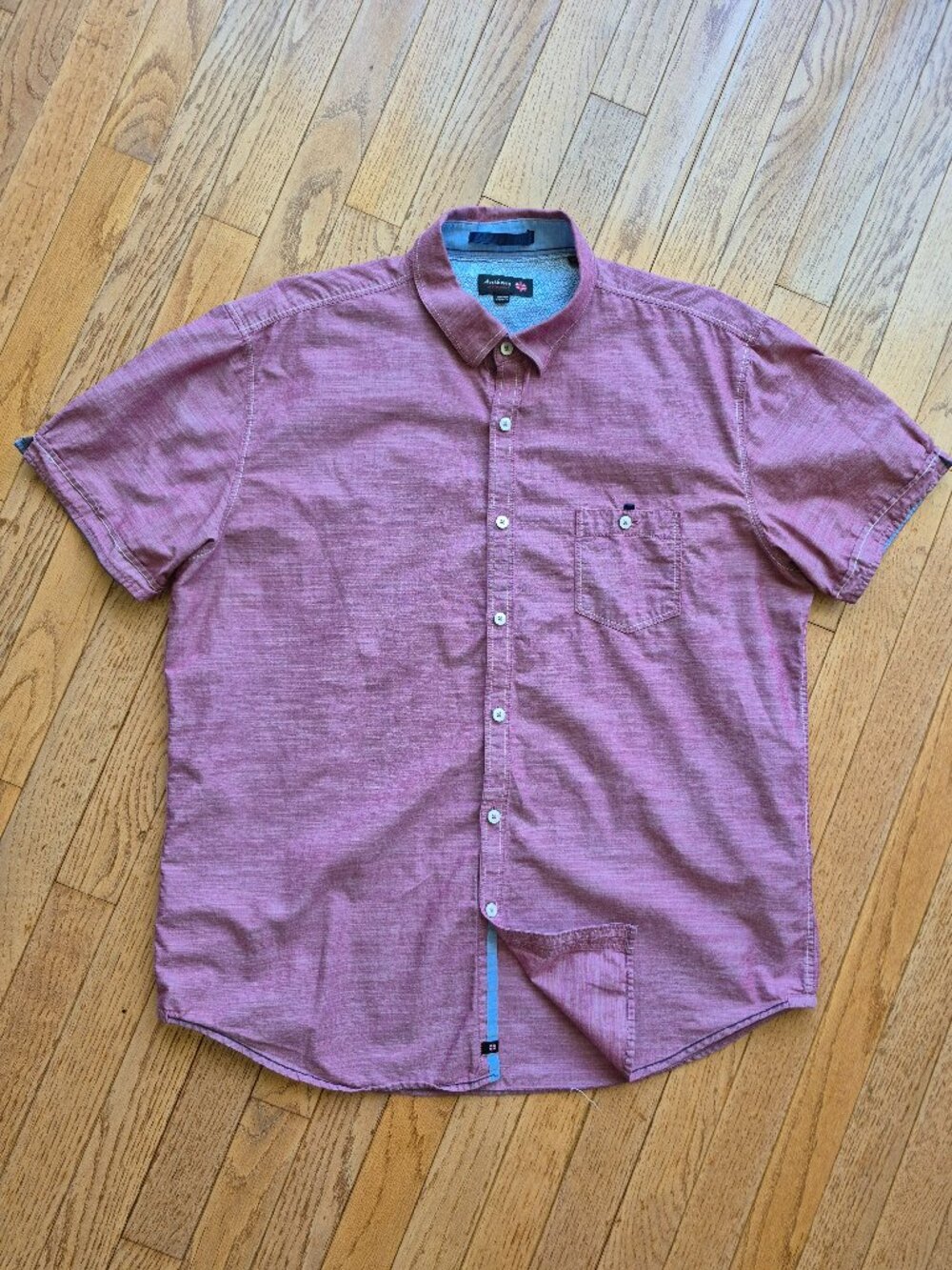 Anthony of London Short Sleeve Button Up Men's 17.5"